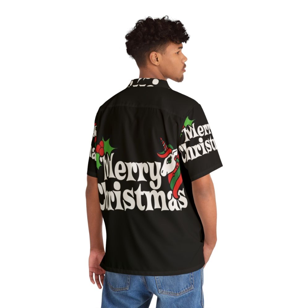 Merry Christmas Unicorn Hawaiian Shirt - People Back