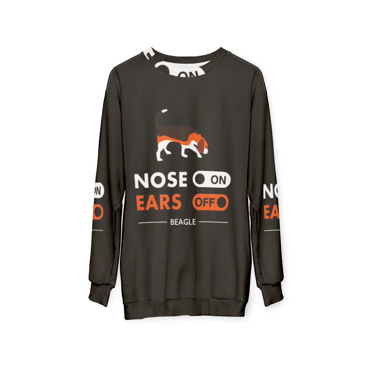 Nose On Ears Off Beagle Sweatshirt - hanging