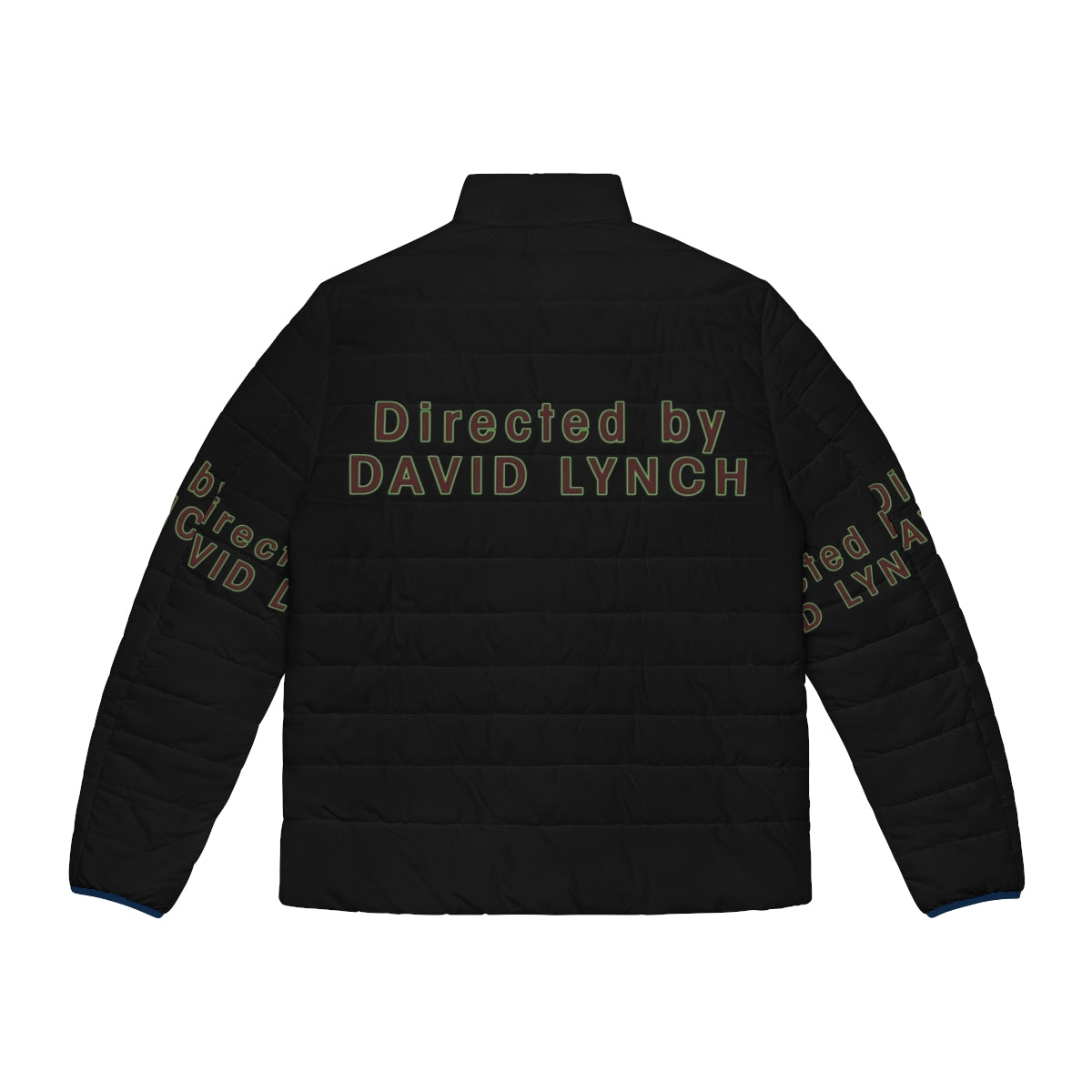 David Lynch Inspired Puffer Jacket with Surreal Design - Back