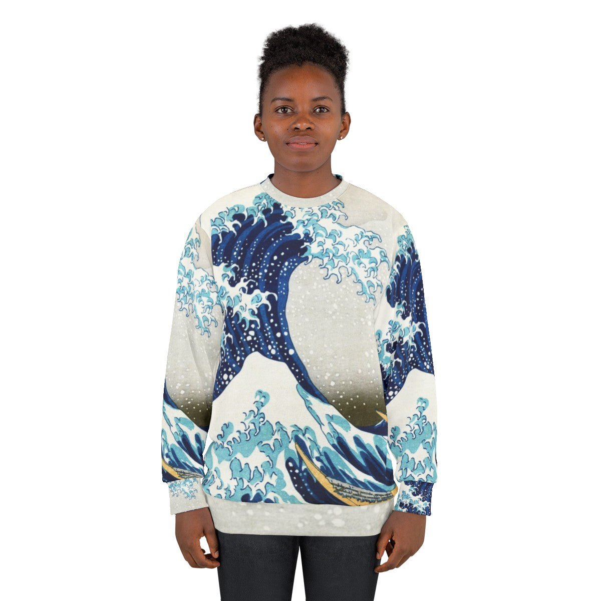 Vintage Ukiyo-e "The Great Wave of Kanagawa" Japanese Art Sweatshirt - women