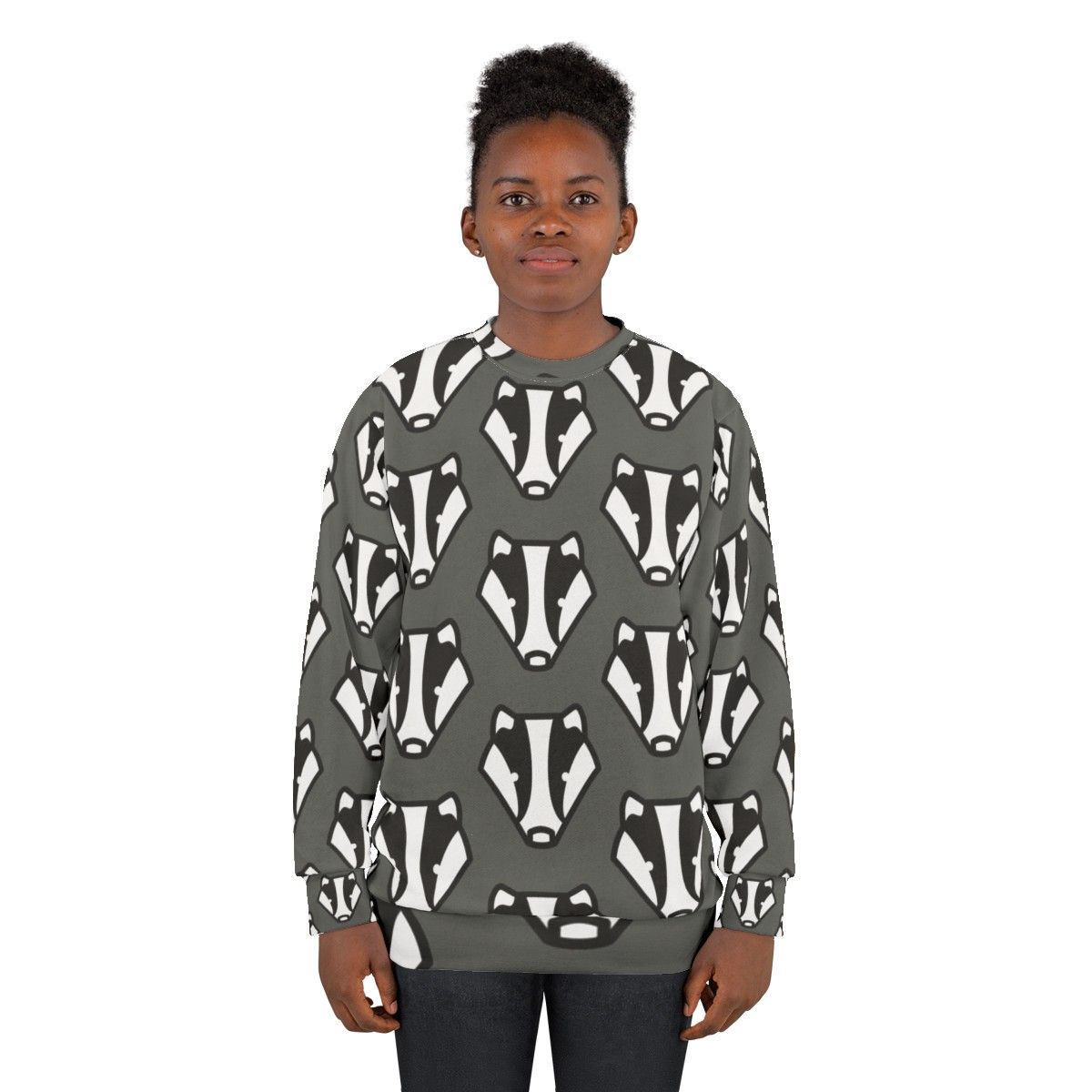 Badger Sweatshirt with Grey and Black Design - women