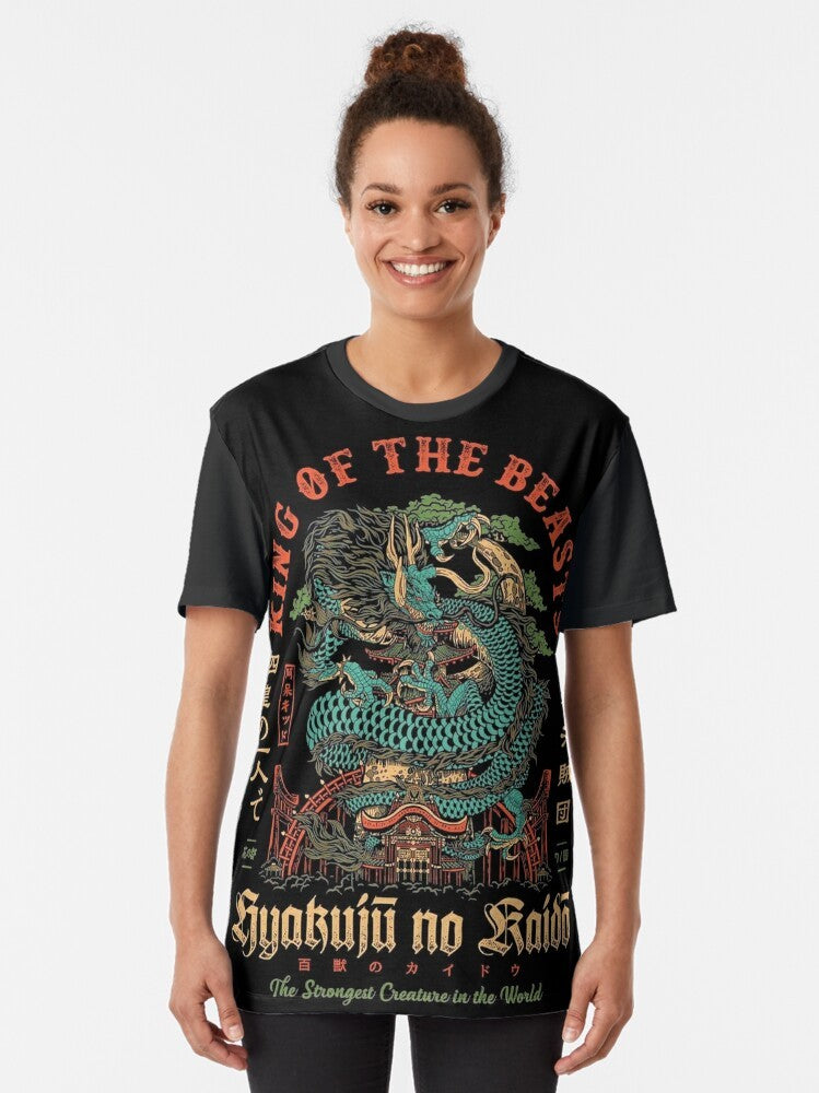 One Piece Kaido the Beast Graphic T-Shirt featuring the Yonkou from the Wano Country arc - Women