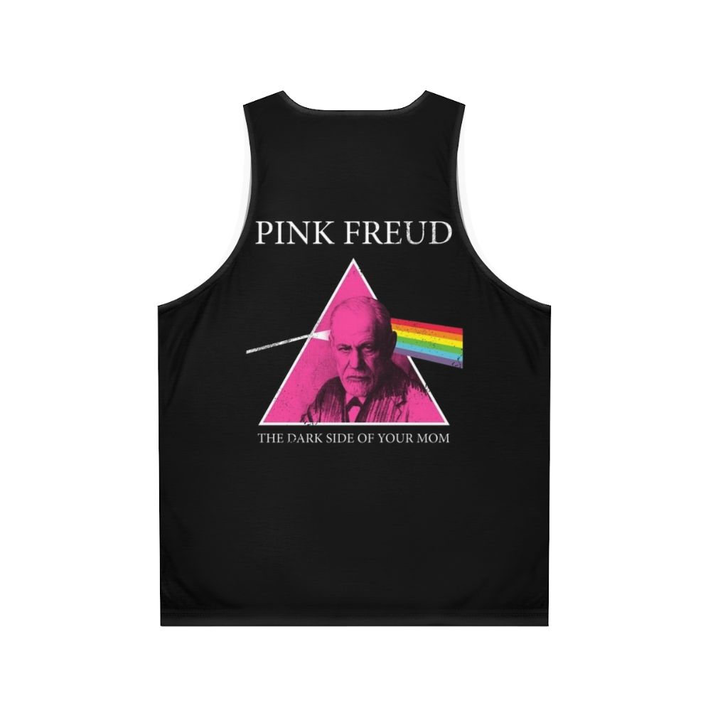 Pink Freud Unisex Tank Top with Dark Side of the Moon Design - Back