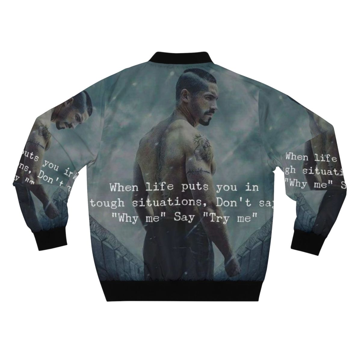 Yuri Boyka Bomber Jacket featuring Scott Adkins as the legendary MMA fighter - Back