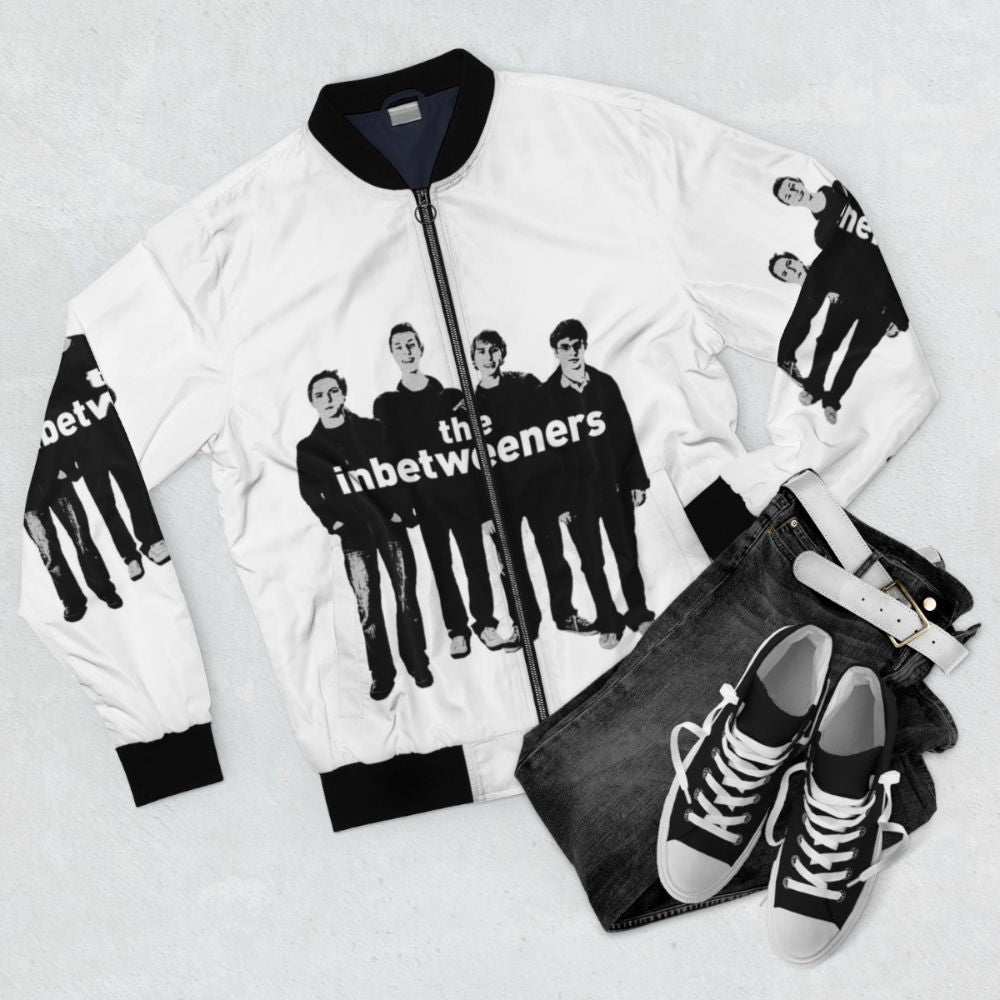 The Inbetweeners Bomber Jacket - Iconic Outerwear from the TV Series - Flat lay