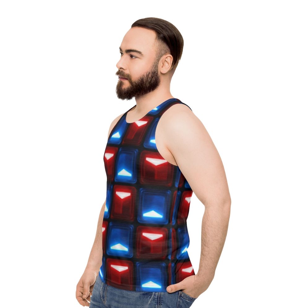 Beat Saber Rhythm Game Unisex Tank Top - men side