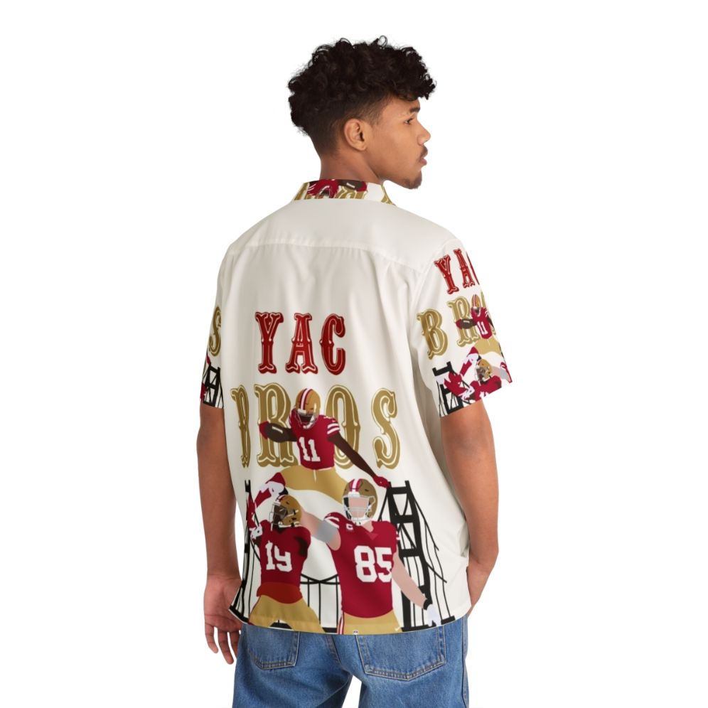 Yac Bros Hawaiian Shirt with 49ers Inspired Design - People Back