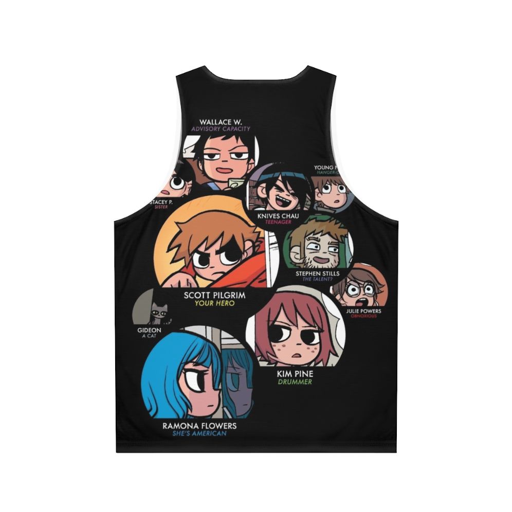 Scott Pilgrim Characters Unisex Tank Top - Back