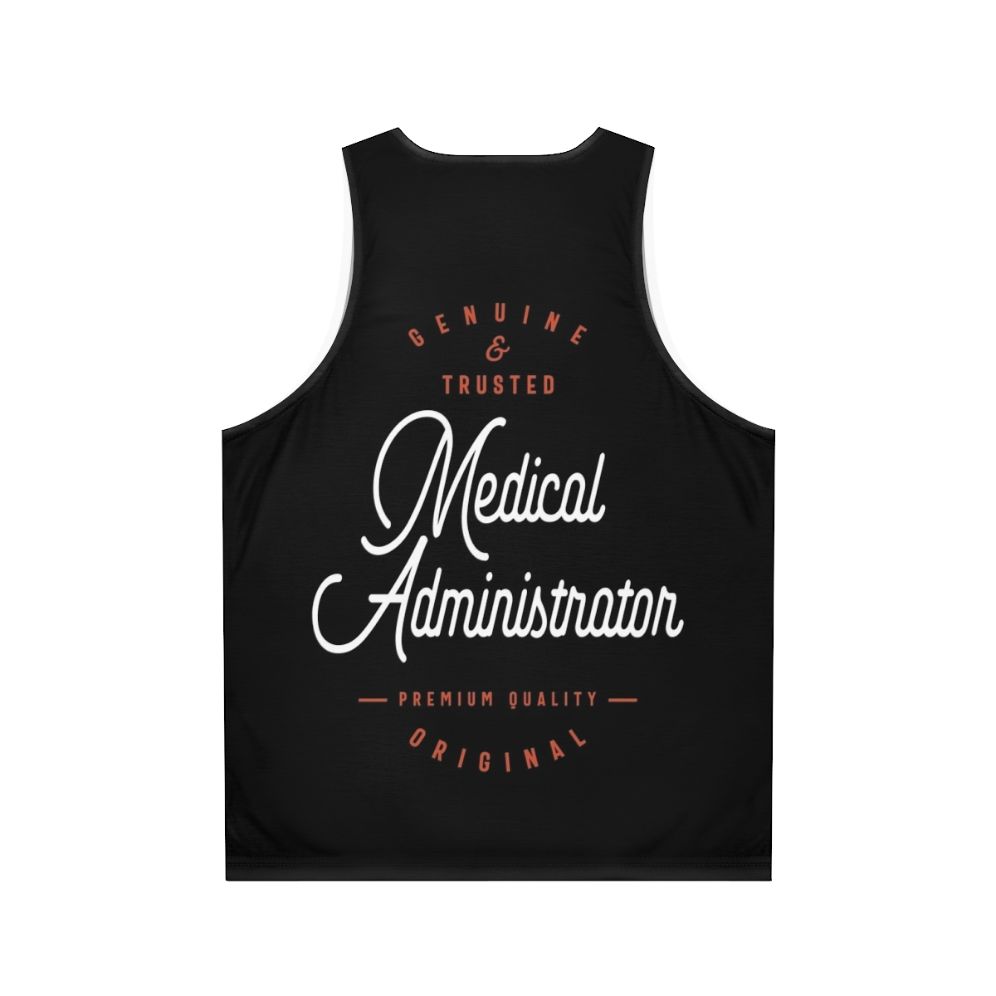 Unisex medical administrator tank top - Back