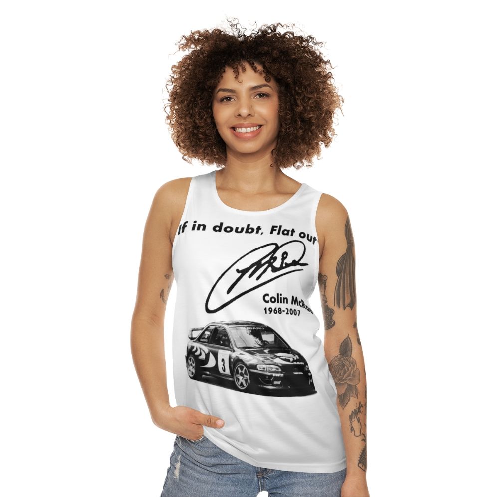 Unisex Subaru Impreza Rally-Inspired Tank Top - women