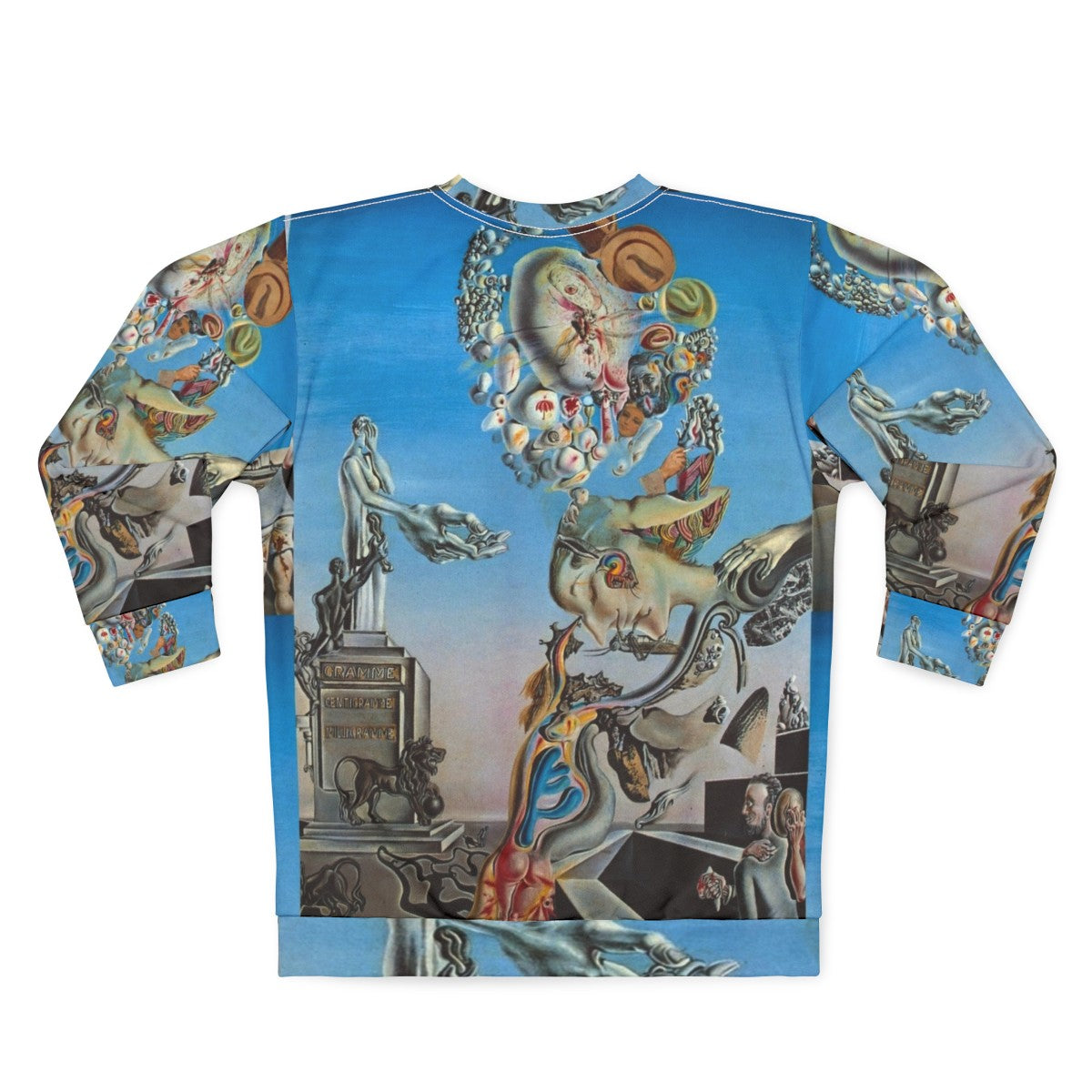 Surreal Salvador Dali-inspired desert dreamscape sweatshirt - Back