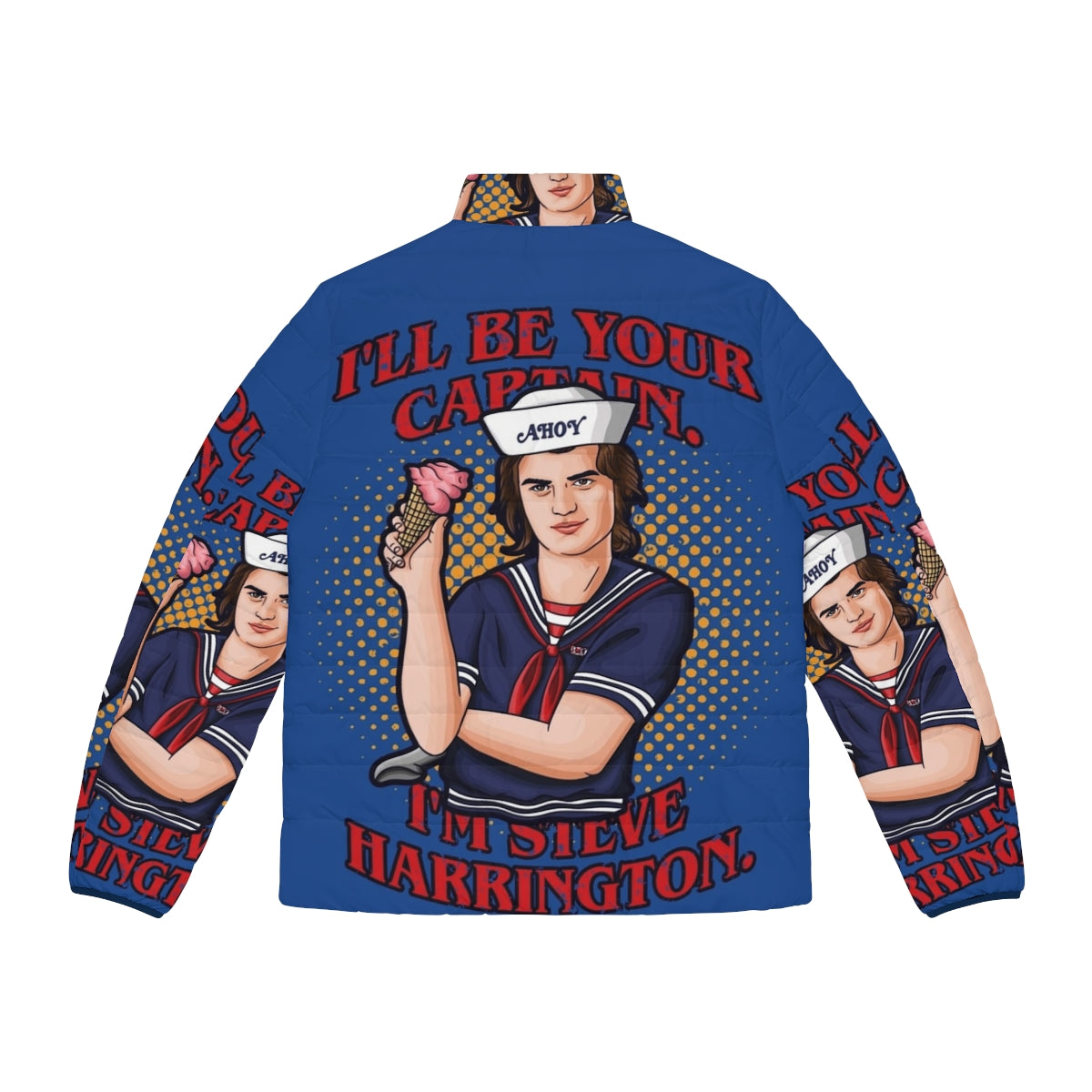 Steve Harrington Puffer Jacket from Stranger Things Netflix Series - Back