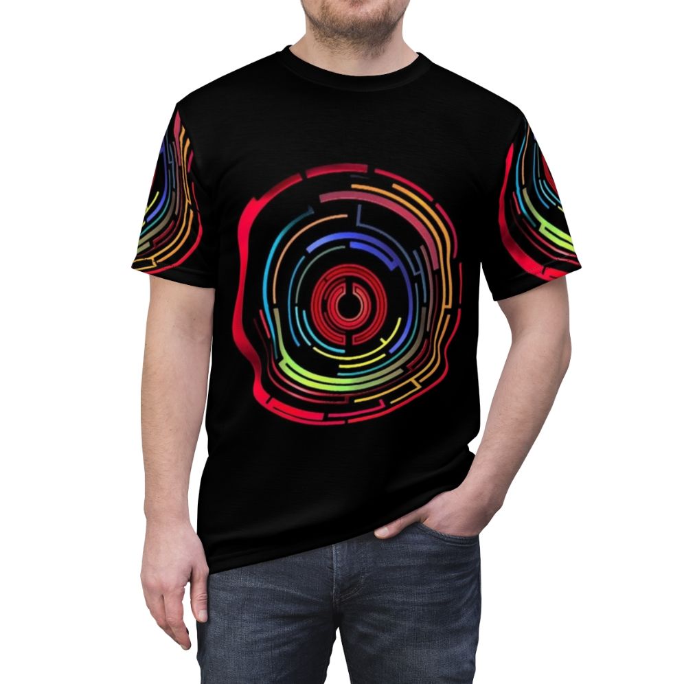 Maze design abstract graphic t-shirt for music fans - men front