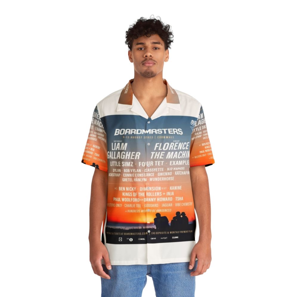 Boardmasters 2023 Hawaiian Shirt featuring surfing and music festival design - People Front