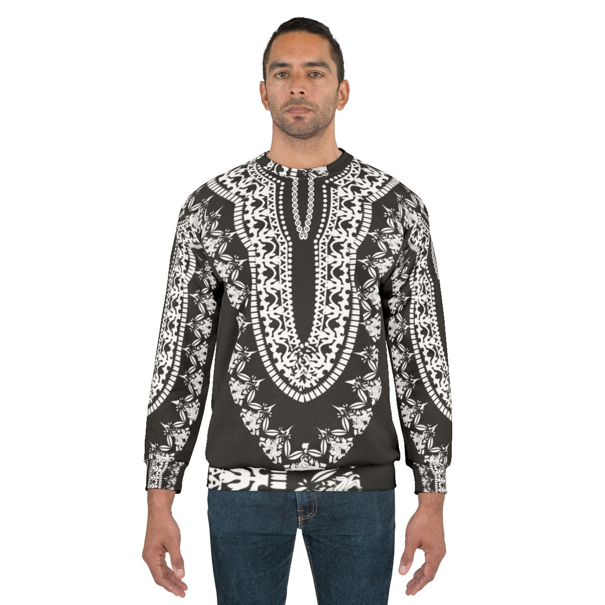 Wakandan Tribal Black Dashiki Sweatshirt - men