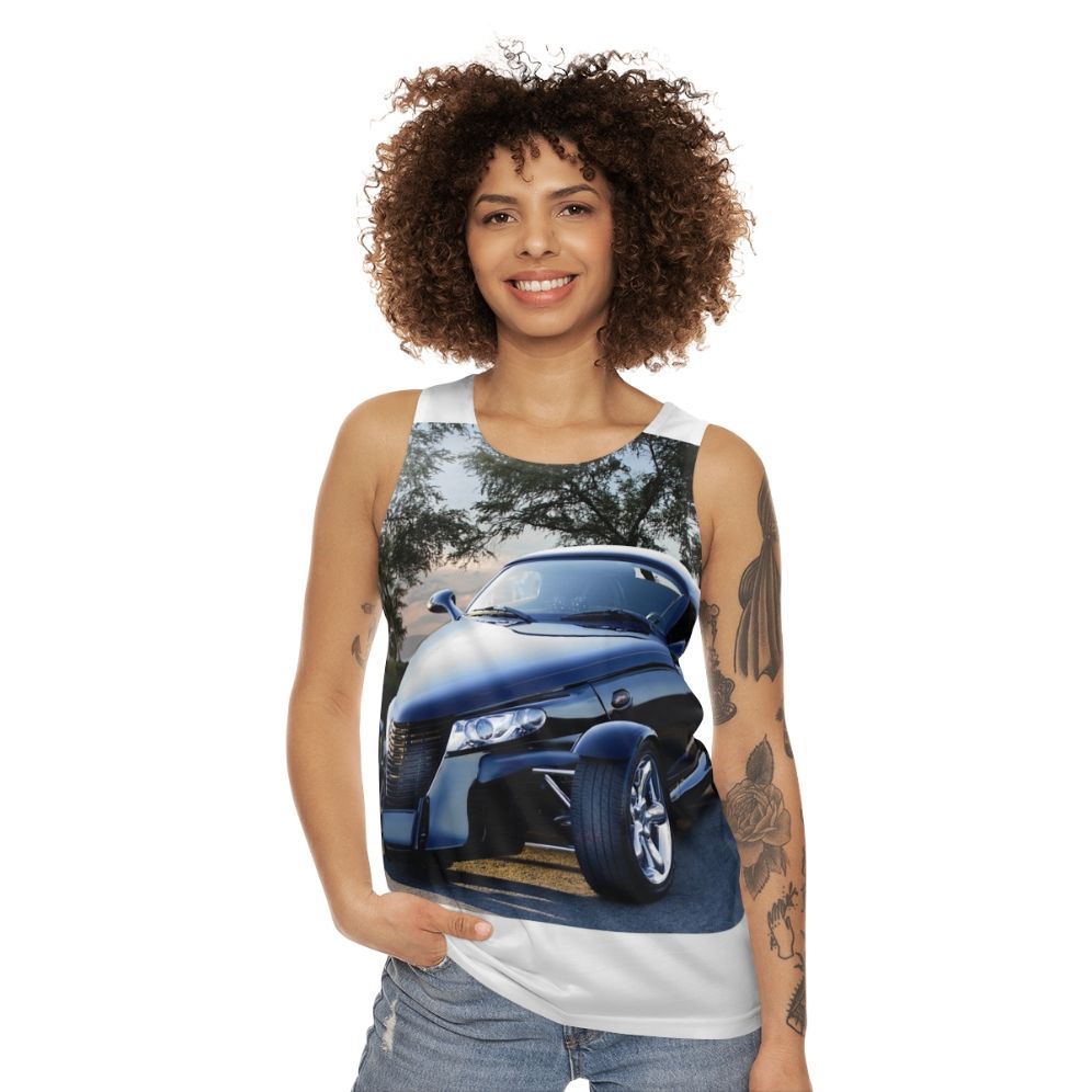 2000 Plymouth Prowler Panther 3 Unisex Race Car Tank Top - women