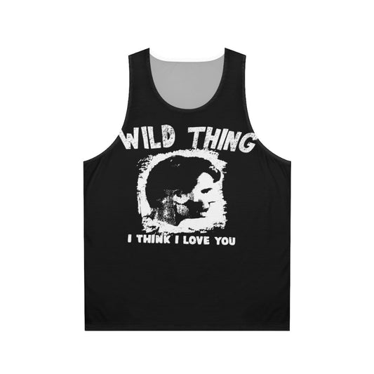 Unisex tank top featuring the iconic 'Wild Thing' character from the 1980s movie Major League