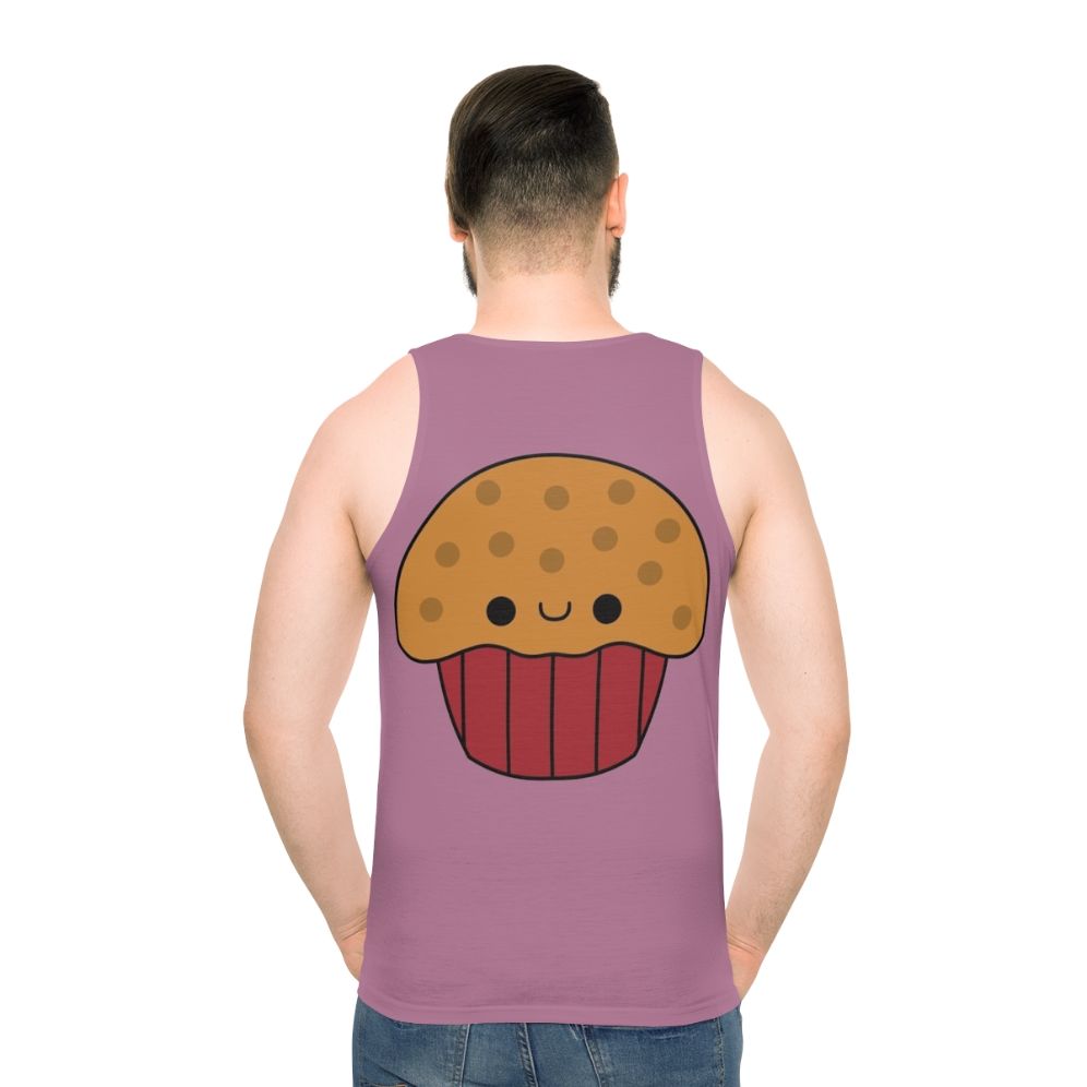 Kawaii muffin unisex tank top - men back