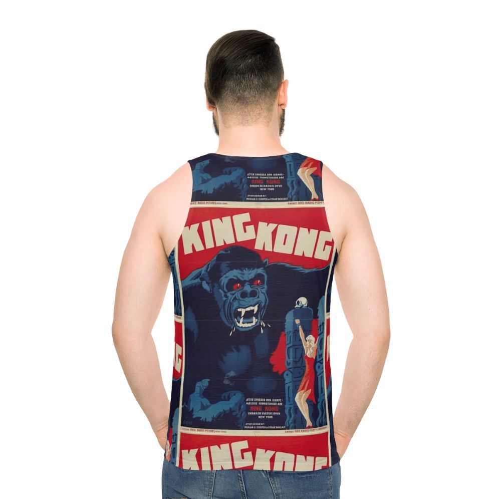 Vintage King Kong Monster Unisex Tank Top - men back