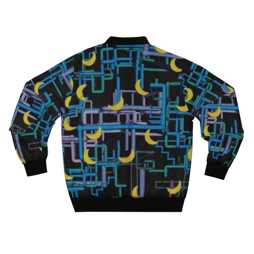 Dan Flashes complicated pattern bomber jacket with graphic design - Back