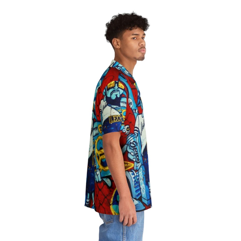 Retro 80s graffiti style b-boy hawaiian shirt - People Pight