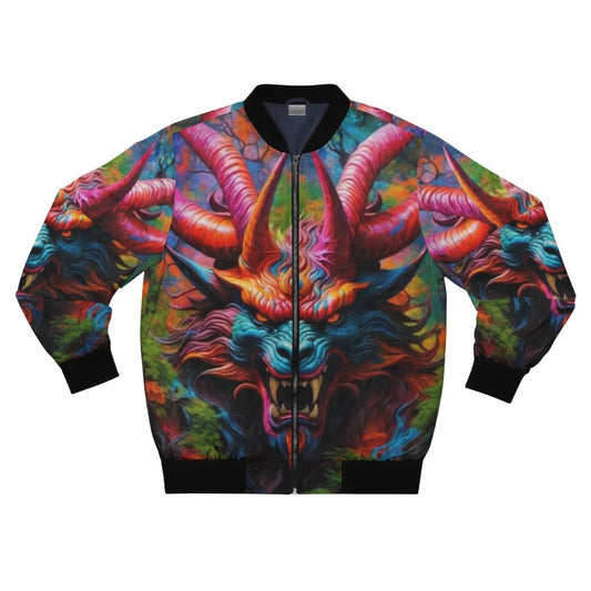 Demon Monster Horror Jacket, Spooky Halloween Bomber Jacket