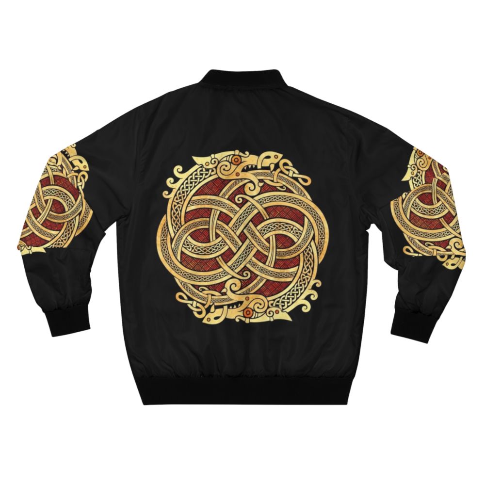 Celtic dragon design on a bomber jacket - Back