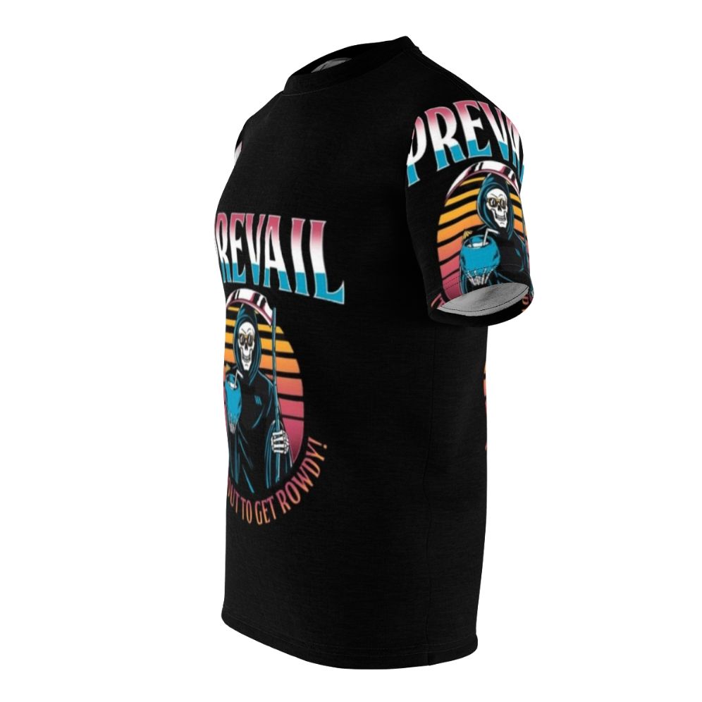 Metalcore-inspired graphic t-shirt featuring the I Prevail logo and band name - men left