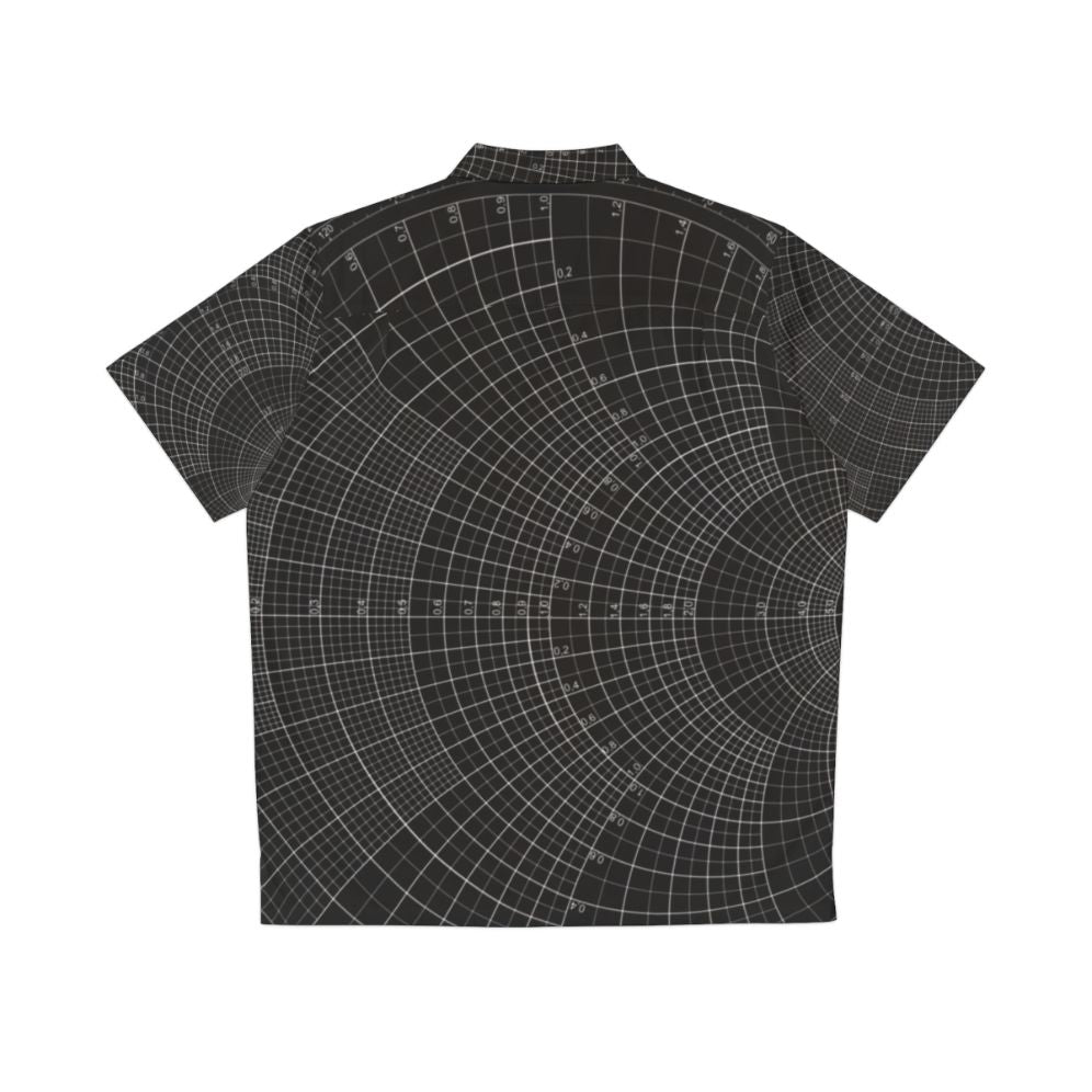 Smith Chart Hawaiian Shirt featuring a symmetrical nomogram design - Back