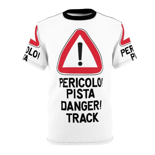 Pericolo Pista Racing T-shirt featuring formula 1 and motorsports inspired graphics