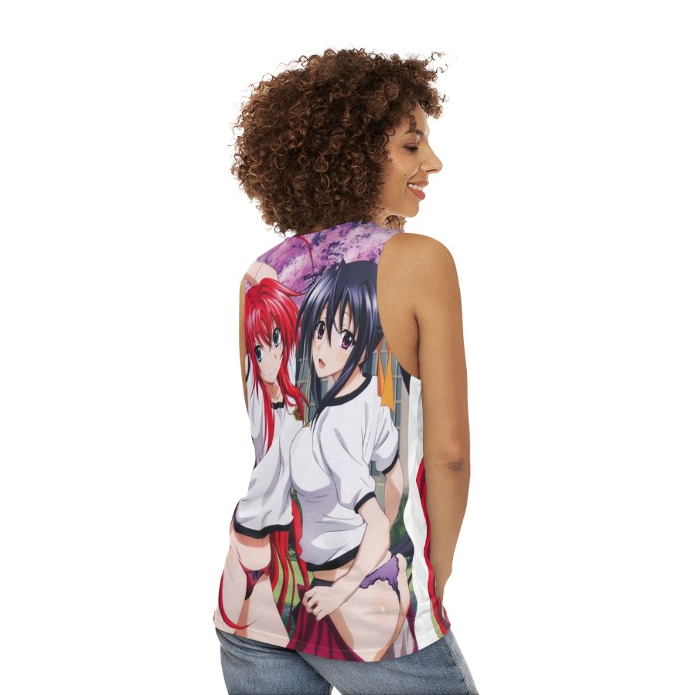 Rias and Akeno Anime Highschool DxD Unisex Tank Top - women back