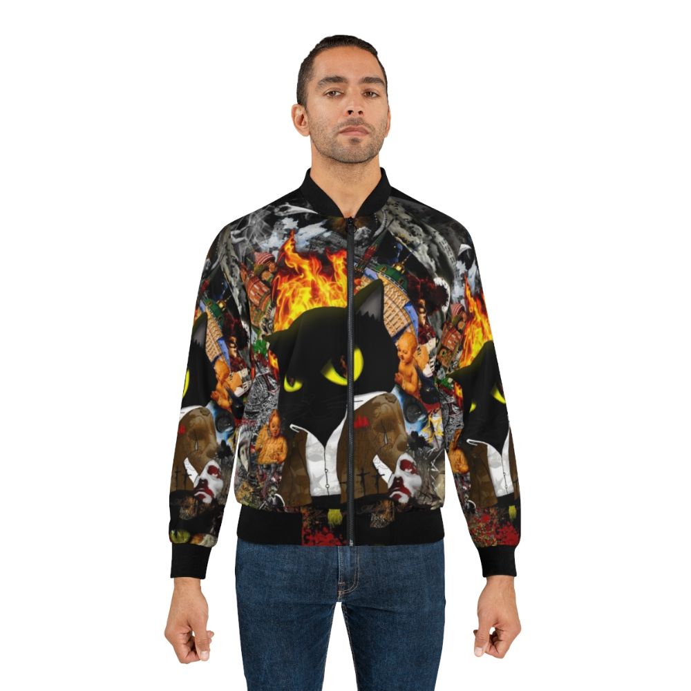 Cat Behemoth Bomber Jacket inspired by the Master and Margarita novel - Lifestyle