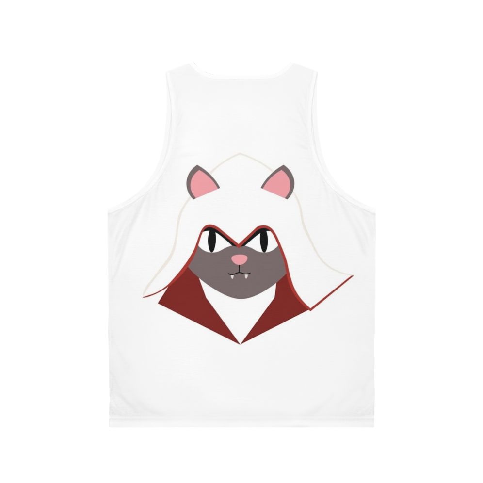 Assassin's Creed Ezio Cat Graphic Unisex Tank Top - Back