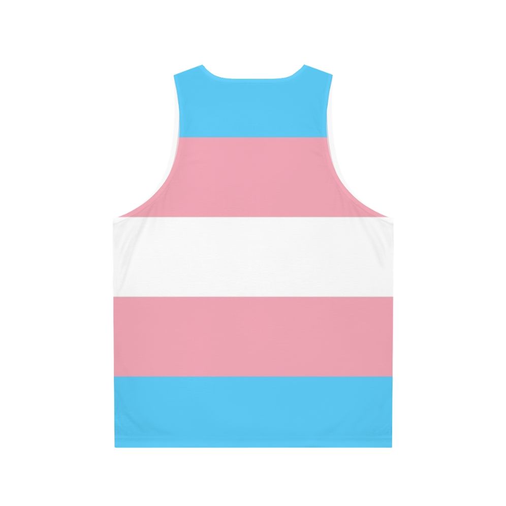 Transgender pride flag unisex tank top - Back