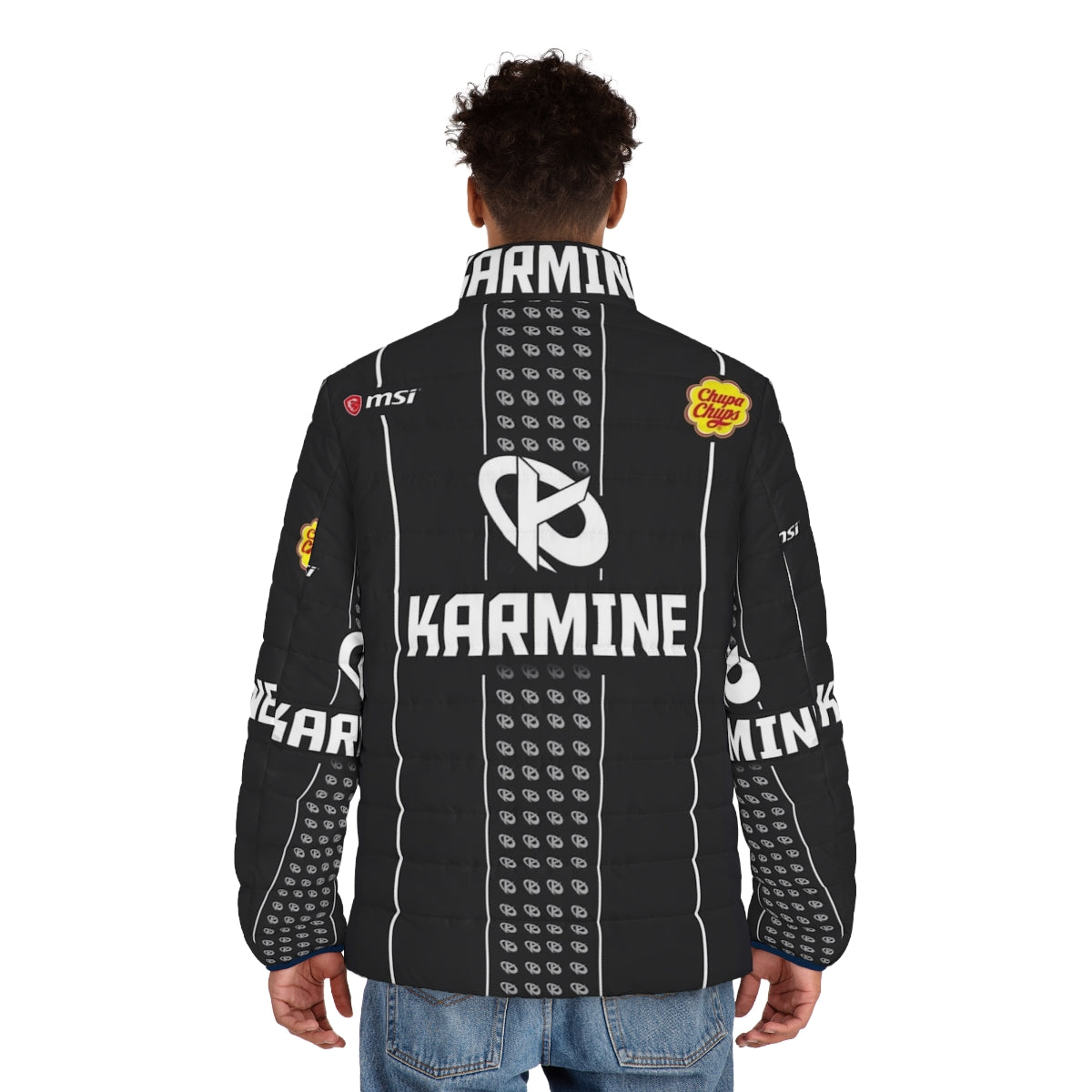 Kametoe Puffer Jacket featuring League of Legends inspired design for eSports enthusiasts - men back