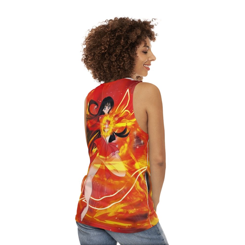 Sailor Mars Unisex Anime Tank Top - women back