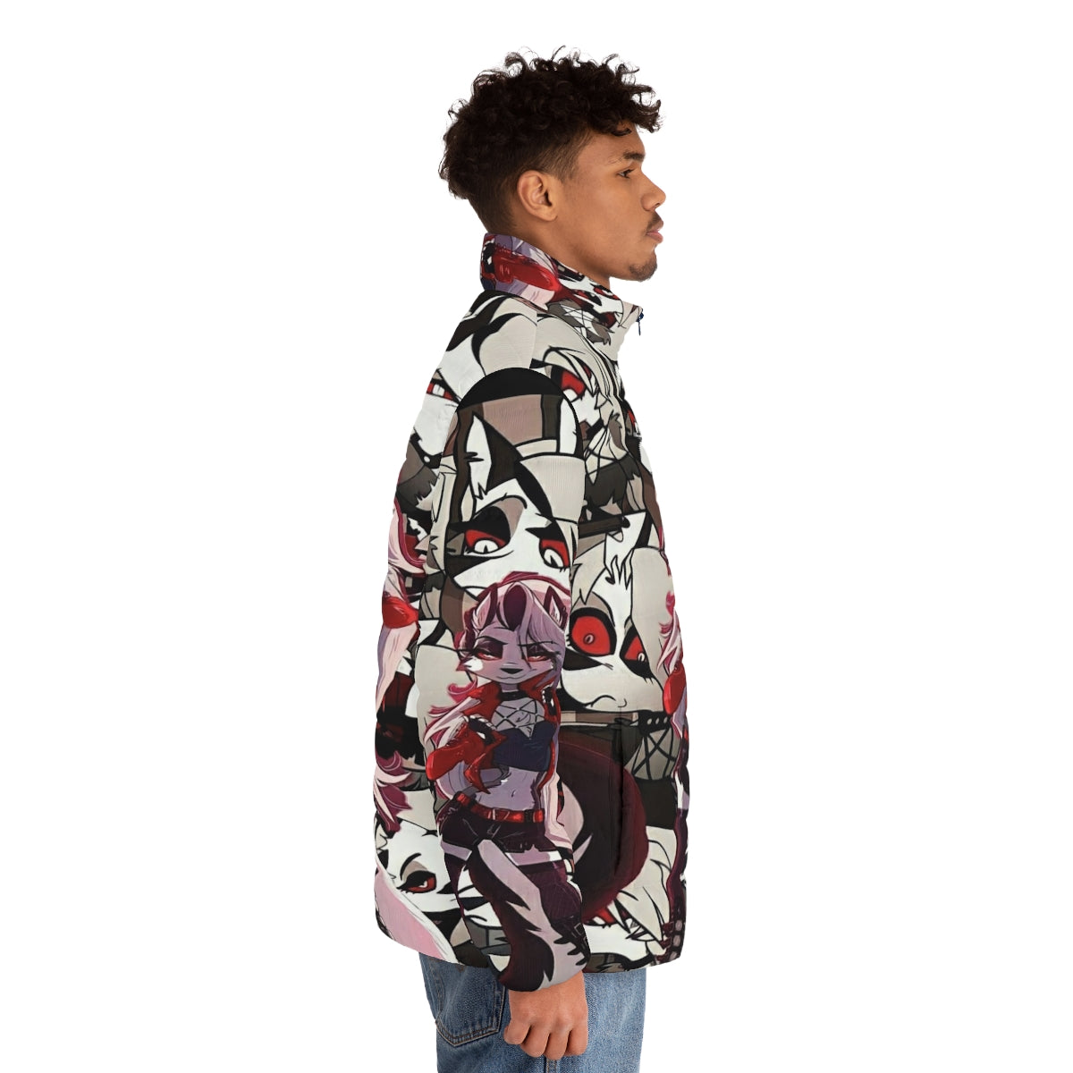 Helluva Boss Loona Puffer Jacket - Anime Inspired Fashion - men side right