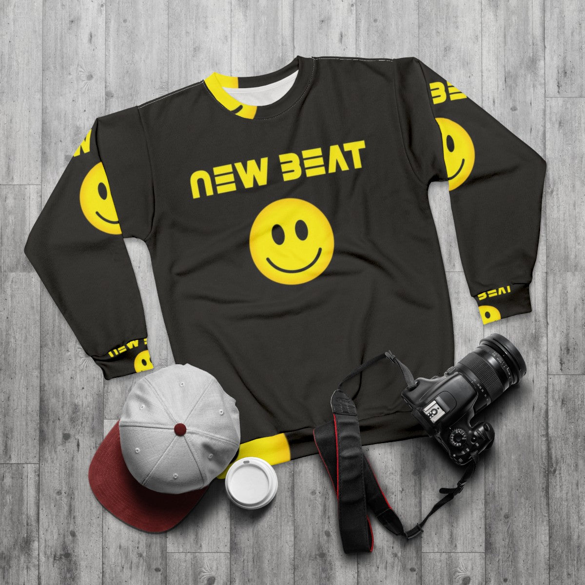 Beat Sweatshirt for Electronic Music Lovers - flat lay