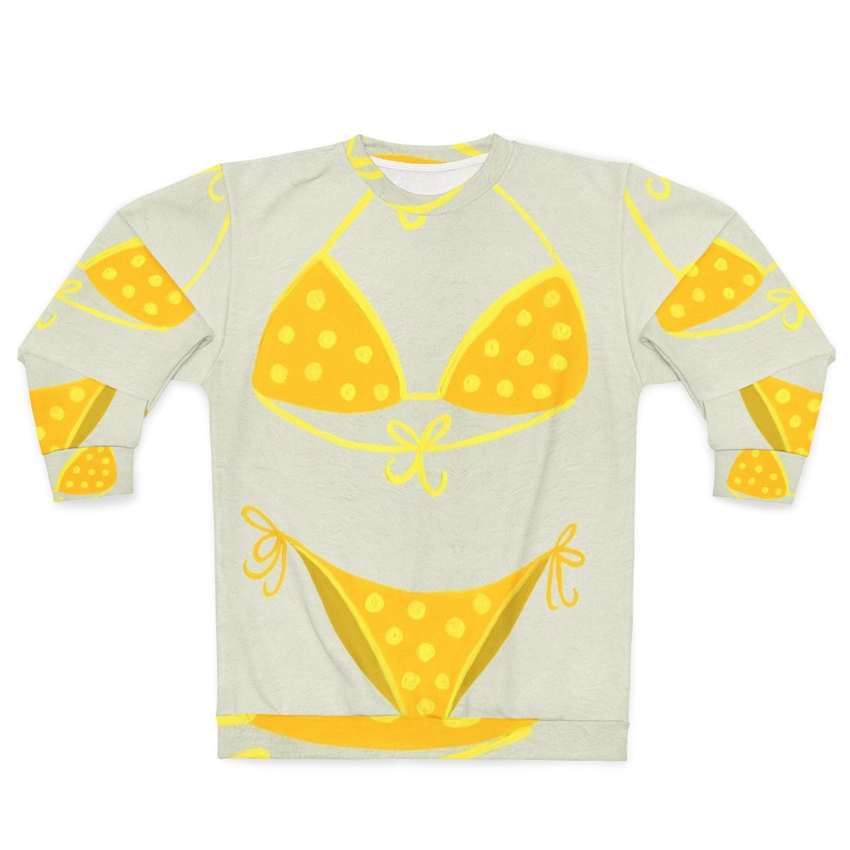 Vintage yellow polka dot sweatshirt with lyrics and quotes