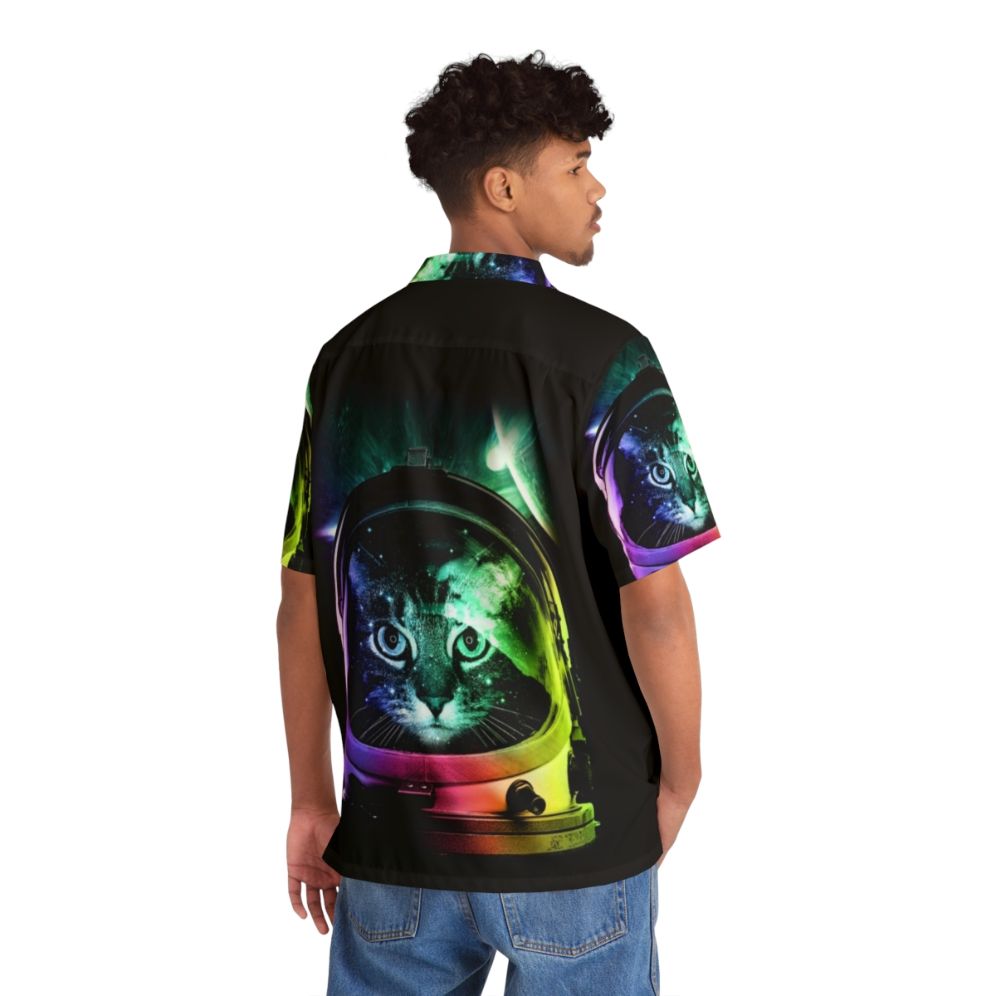 Intergalactic Astronaut Cat Hawaiian Shirt - People Back