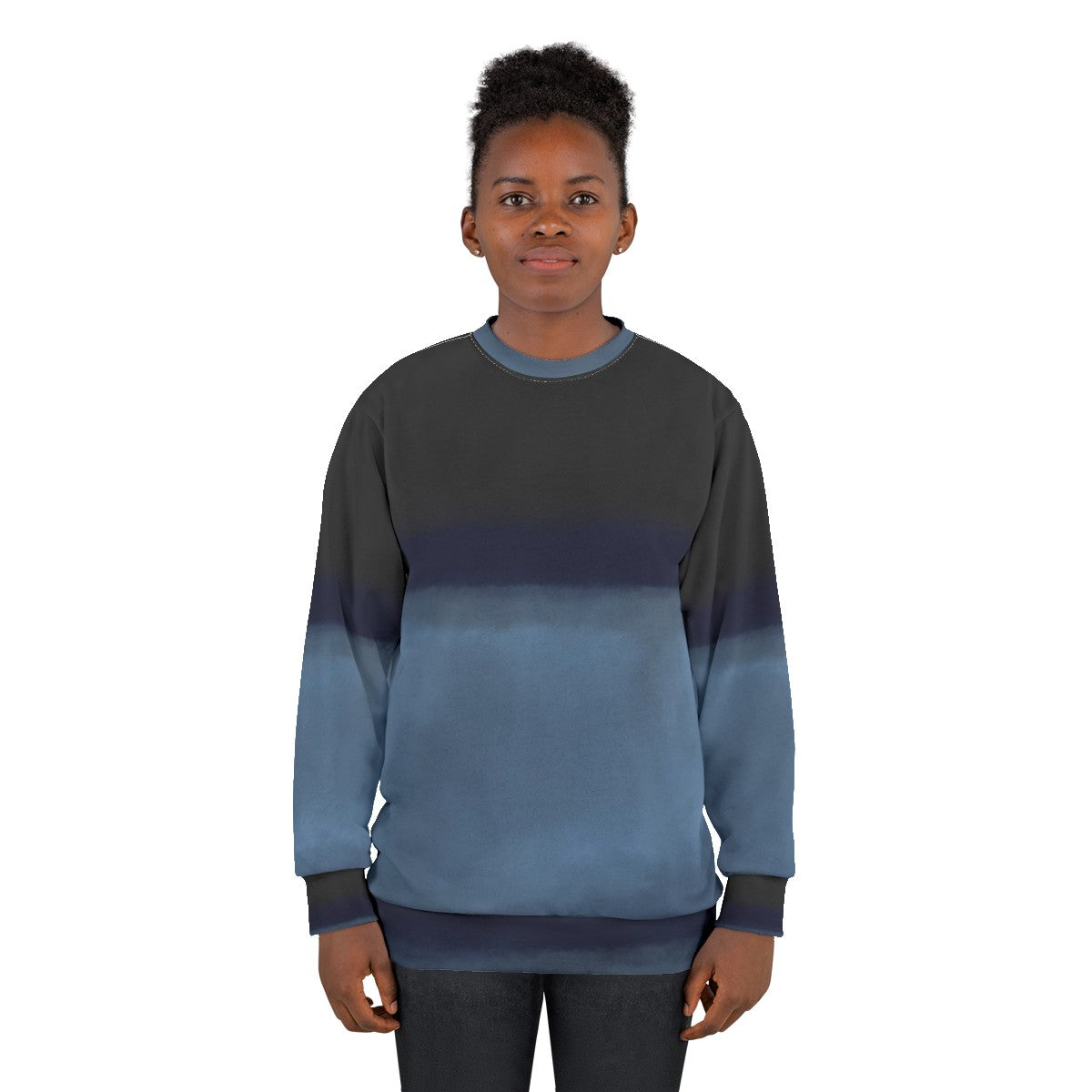 Rothko inspired abstract color block sweatshirt - women