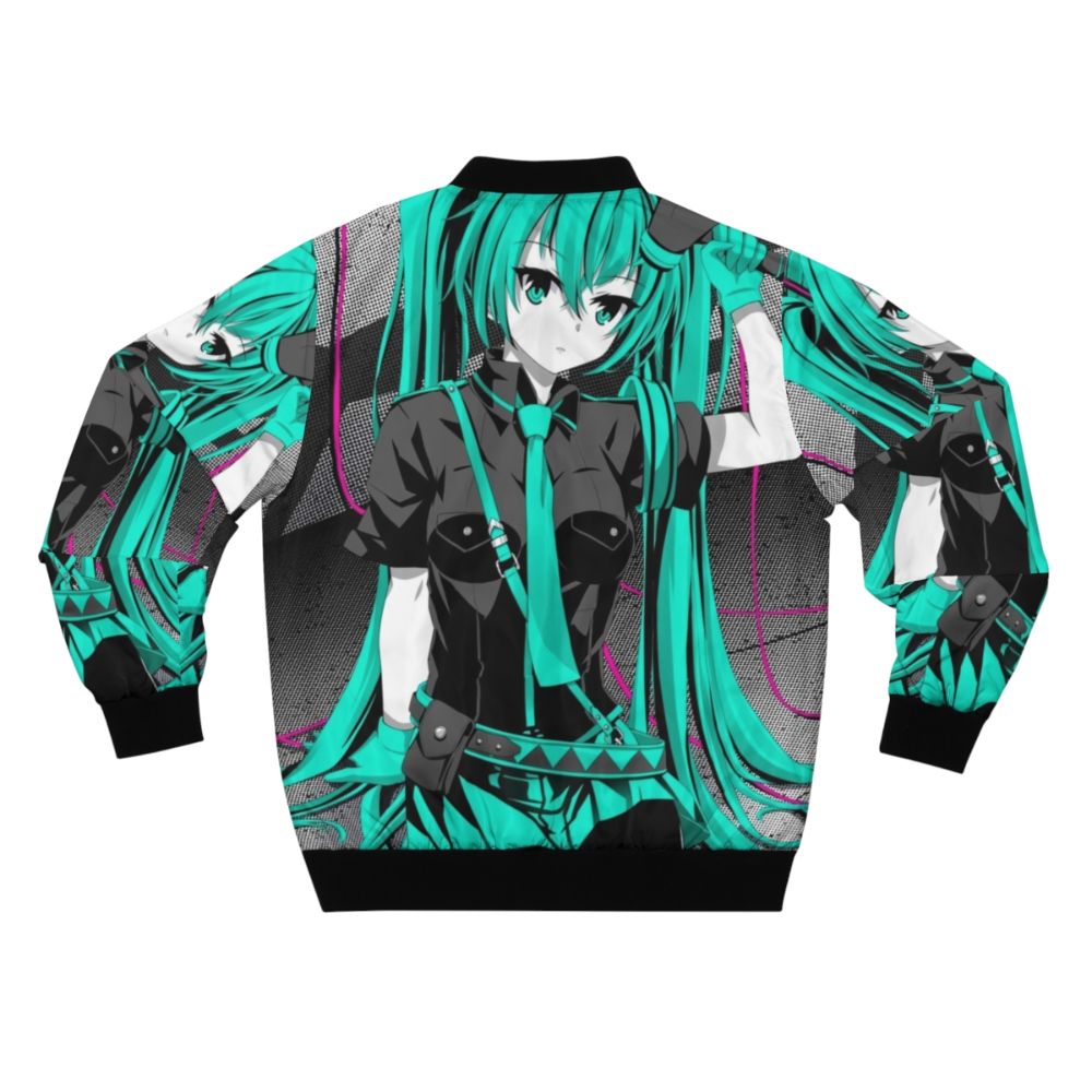 Hatsune Miku anime fanart tri-tone bomber jacket - Back