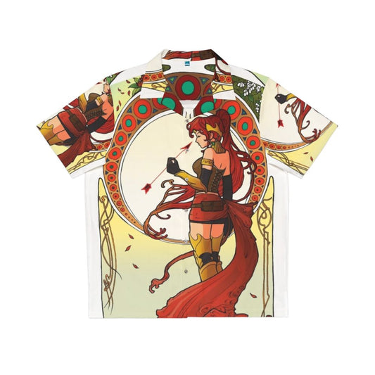 A Touch Of Destiny Hawaiian Shirt featuring Pyrrha Nikos from RWBY