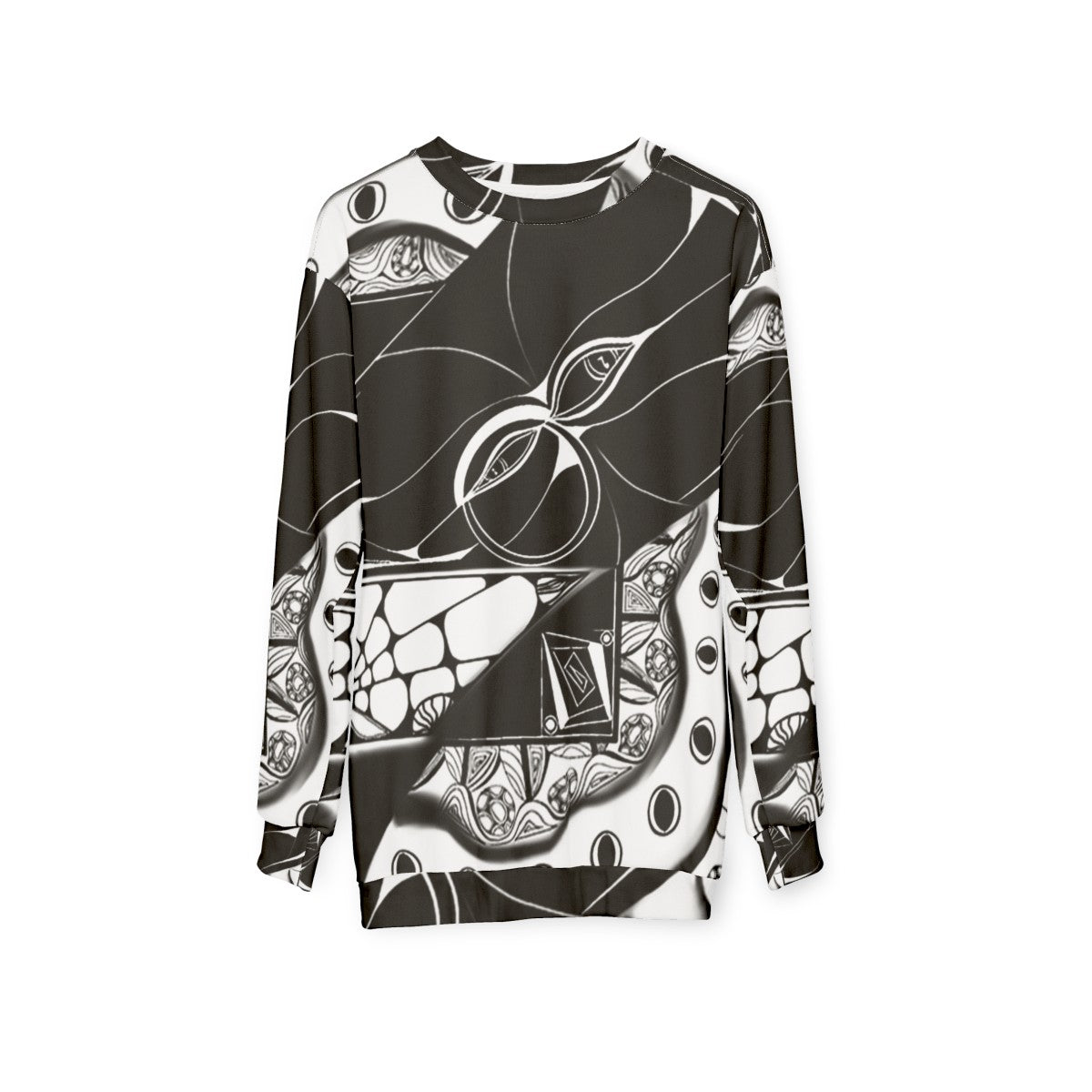 Hidden music sweatshirt with artistic notes pattern - hanging