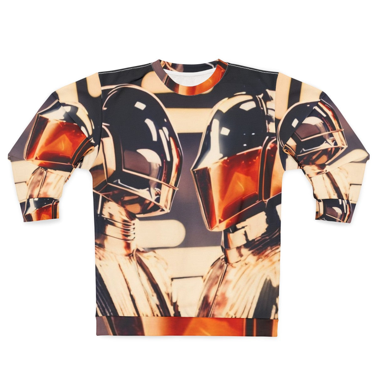 Get Lucky Disco 1970s Music Pop Robot Sweatshirt