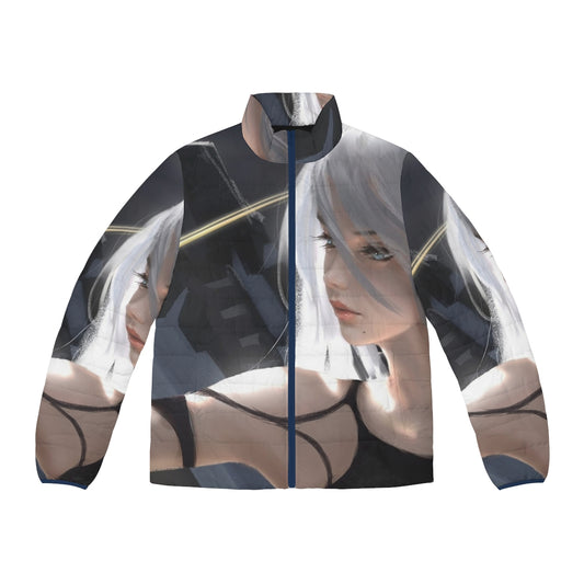 A2 Puffer Jacket featuring the iconic character from Nier Automata