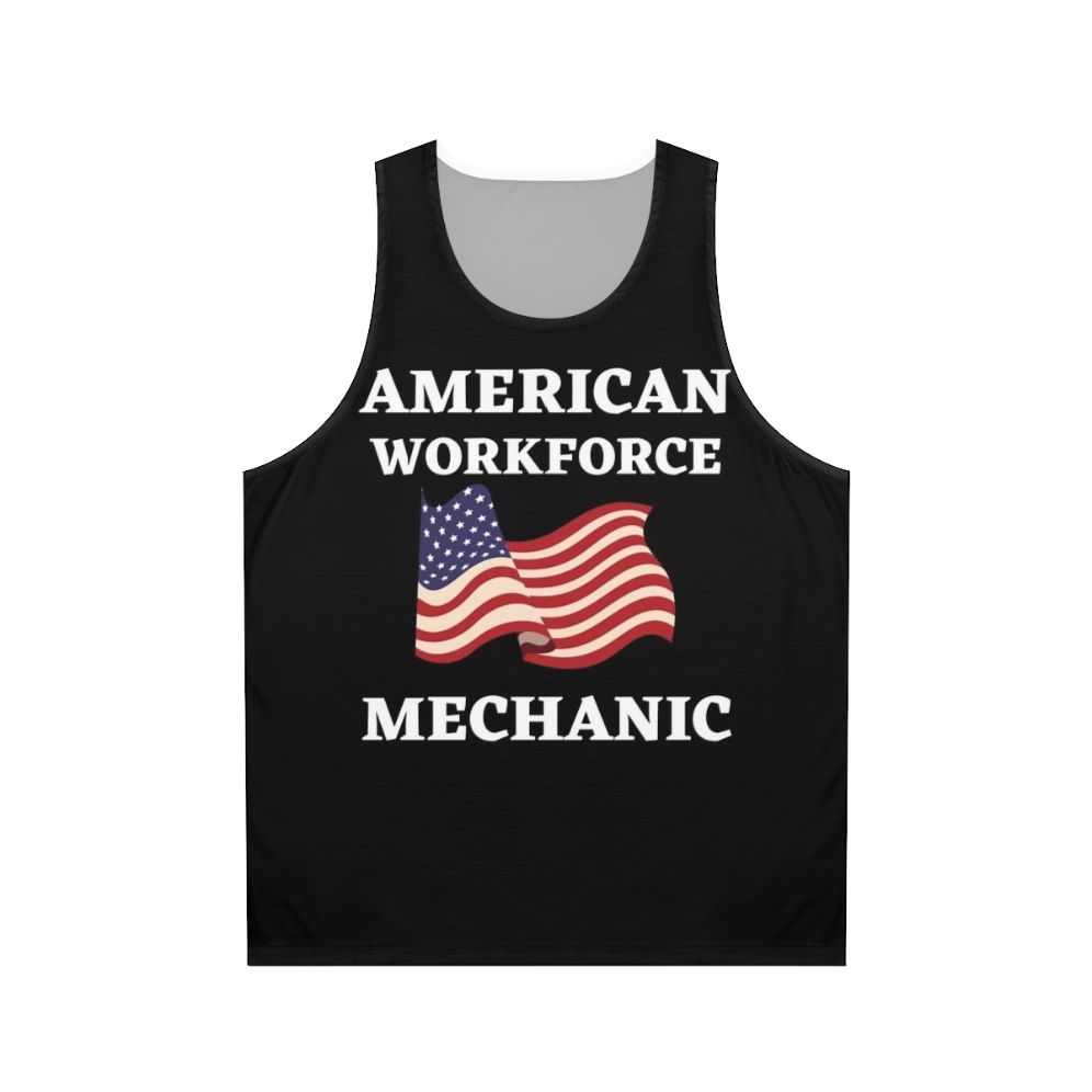 Patriotic American Workforce Mechanic Unisex Tank Top