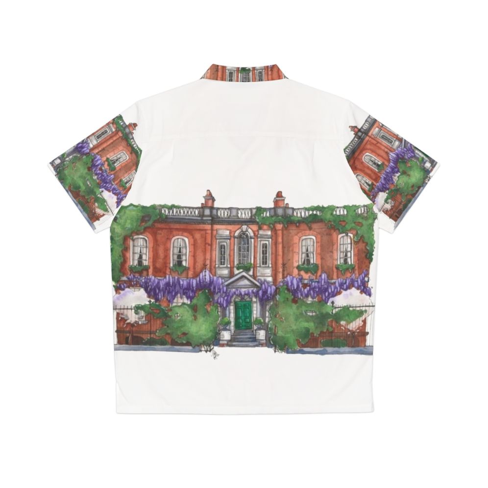 Bridgerton Residence Hawaiian Shirt with Watercolor Bridgerton Art - Back