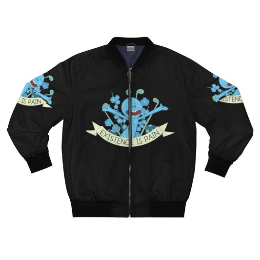 Existence is Pain Bomber Jacket with text graphic