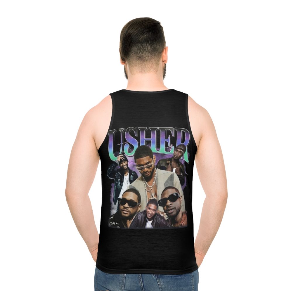 Usher Retro Unisex Tank Top - men back